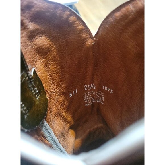 Rio Grande Limited edition 27.5  8.5 US square toe  two tone  brown‎ embroidered - Picture 8 of 10